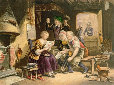 News from Home, 1854 by George Baxter