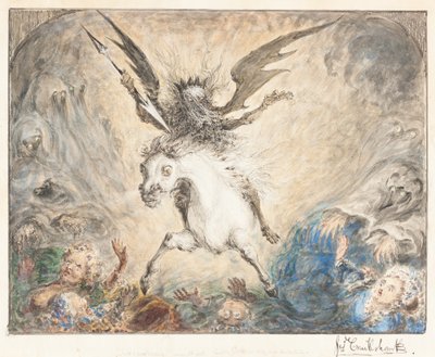 Crinolina - and the Consequences by George Cruikshank