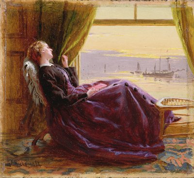 At Evening Time- Study, 1864 by George Elgar Hicks