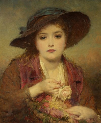 The Flower Girl by George Elgar Hicks