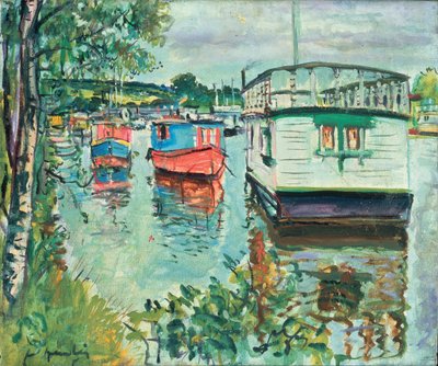 House Boats, Loch Lomond by George Leslie Hunter