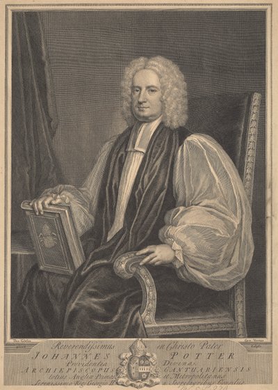 Johannes Potter, Archbishop of Canterbury by George Vertue