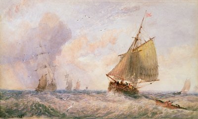 Shipping off Whitby, 1879 by George Weatherill