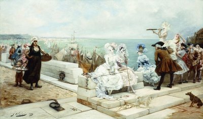 Elegant Figures Watching the Regatta, 1889 by Georges Clairin