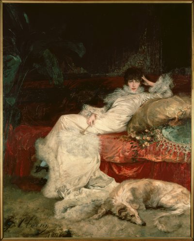 Sarah Bernhardt / Painting by G. Clairin by Georges Clairin