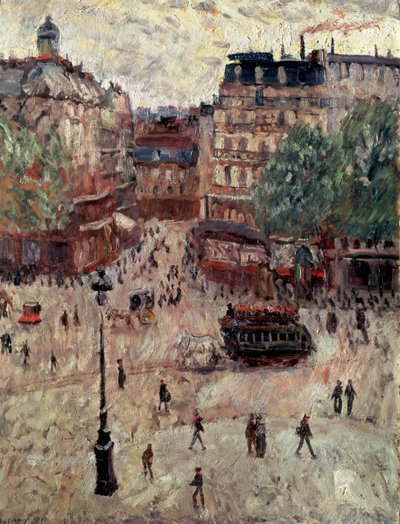 A Square in Paris by Georges Leon Dufrenoy