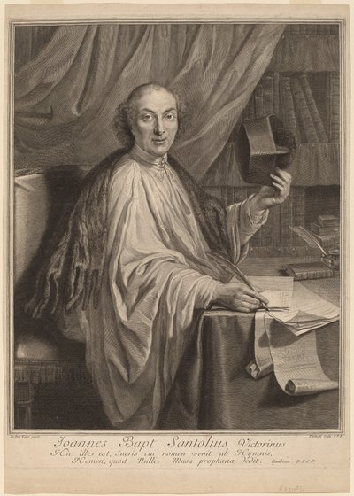 Jean-Baptiste Santeuil by Gerard Edelinck after Chevalier Dumee