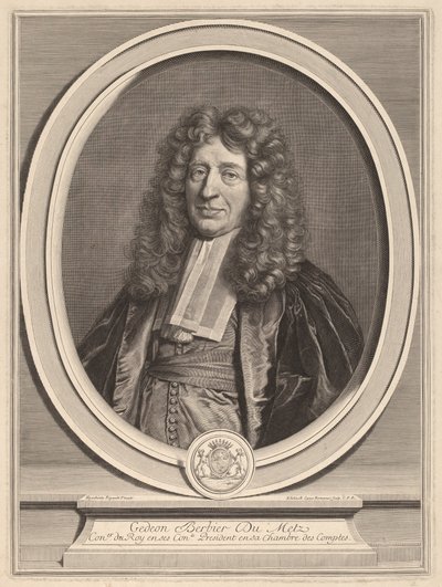 Gedeon Berbier-Du Metz by Gerard Edelinck after Hyacinthe Rigaud