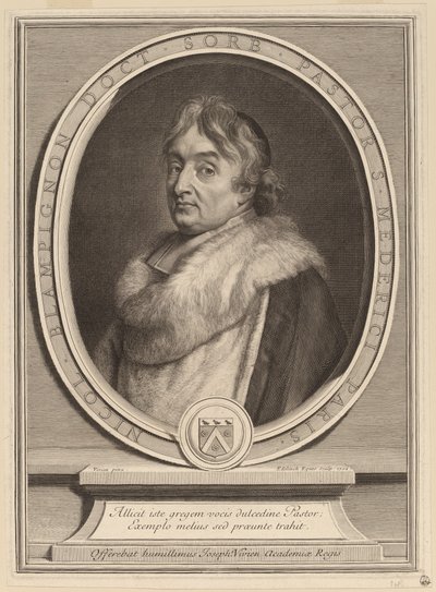 Nicolas de Blampignon by Gerard Edelinck after Joseph Vivien