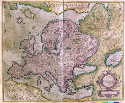 Europe by Gerardus Mercator