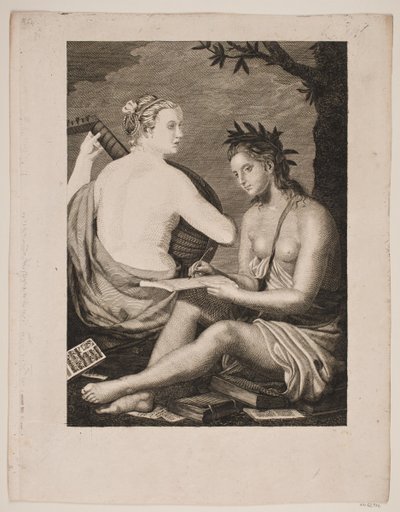 Terpsichore and Calliope by Gerhard Ludvig Lahde