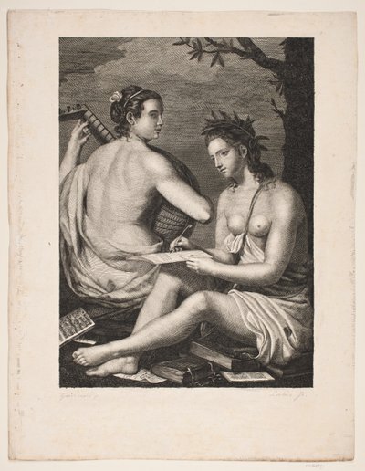 Terpsichore and Calliope by Gerhard Ludvig Lahde