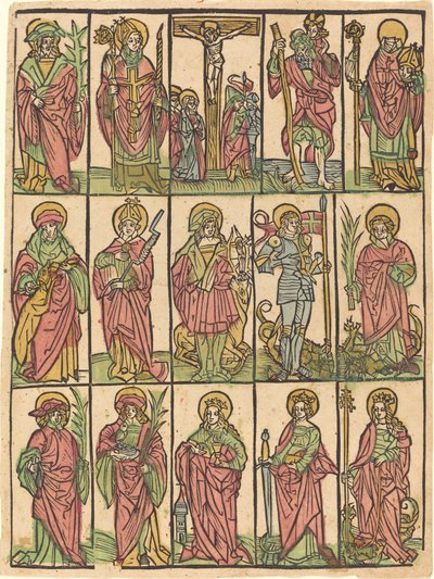 Fourteen Auxiliary Saints by German 15th Century