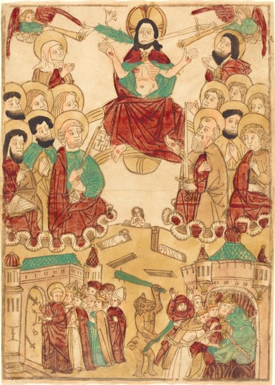 The Last Judgment with the Apostles by German 15th Century