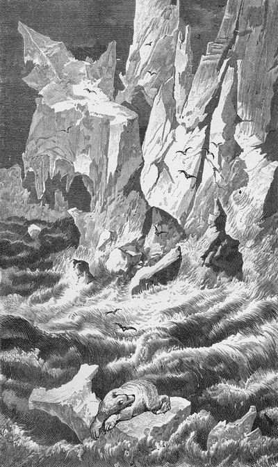 Breaking up of icebergs by German School
