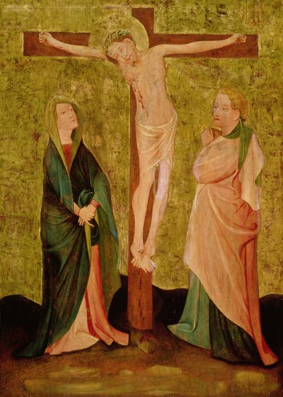 Crucifixion with Mary and John by German School