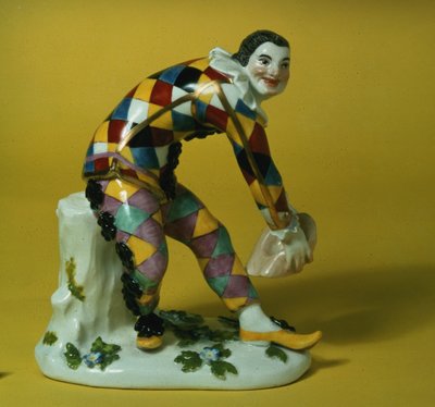Meissen figure of Harlequin, c.1750 by German School
