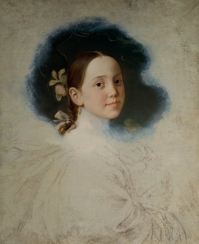 Portrait Study Of A Young Lady by German School