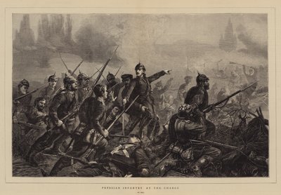 Prussian Infantry at the Charge by German School