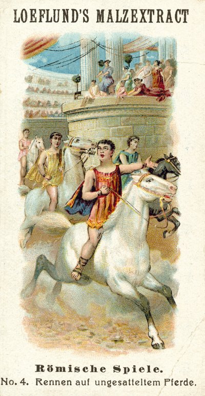 Roman Games - Bareback Horse Race by German School