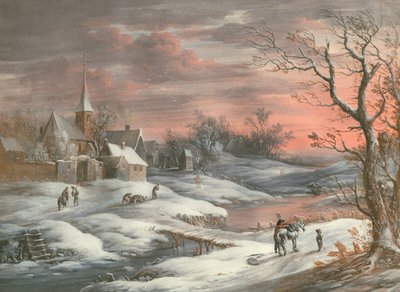 Winter Landscape by German School