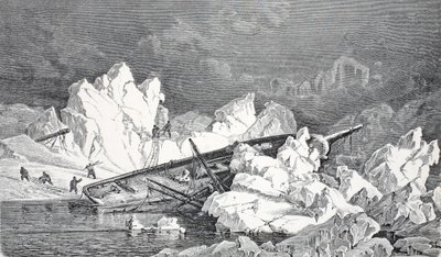 Wreck of the Hansa, London 1874 by German School