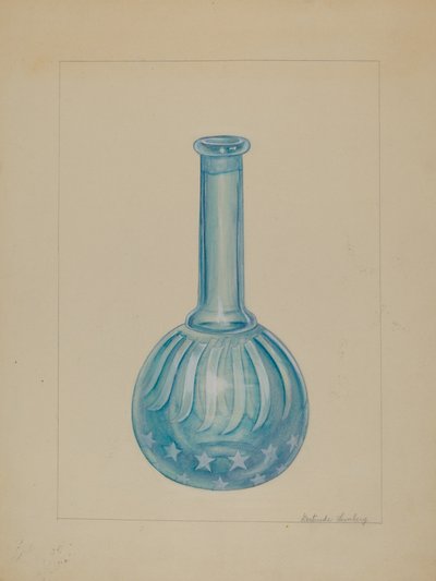 Barber Shop Bottle, c. 1936 by Gertrude Lemberg