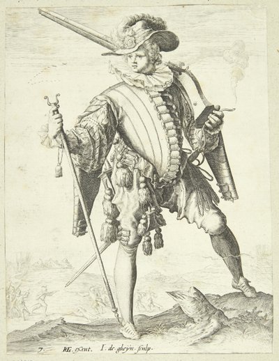 Soldier with Arquebus by Gheyn, Jacques II de