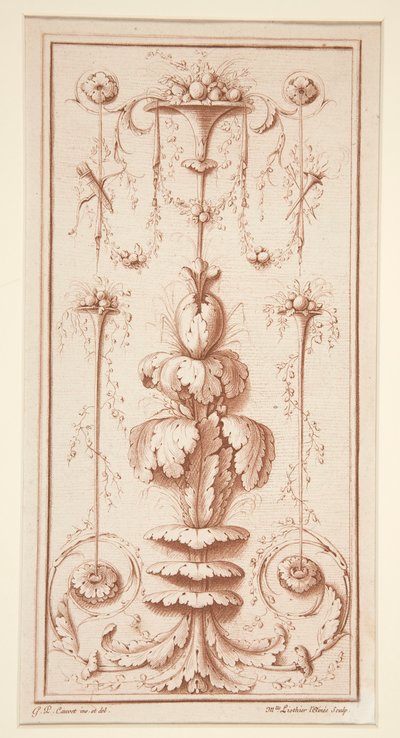 Ornamental Panel from Recueil by Gilles Paul Cauvet