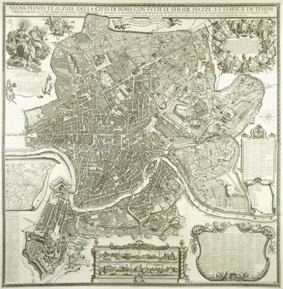 Town Plan of Rome by Giovanni Battista Falda