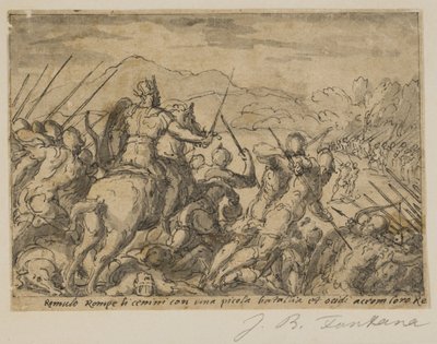 Acron Attacking Romulus by Giovanni Battista Fontana