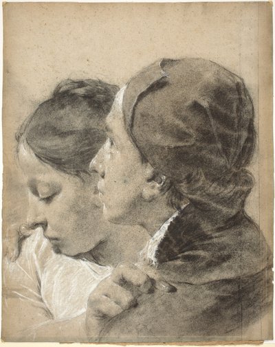 A Young Man Embracing a Girl by Giovanni Battista Piazzetta