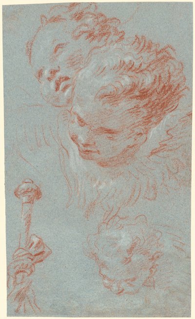 Three Cherubs and a Beribboned Staff by Giovanni Battista Tiepolo