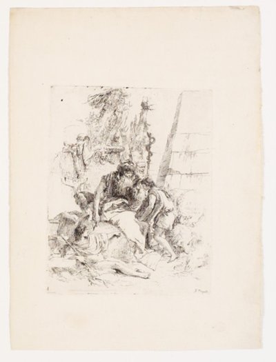 Two Seated Wizards and Two Youths by Giovanni Battista Tiepolo