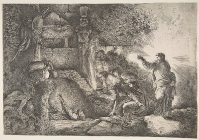 Raising of Lazarus by Giovanni Benedetto Castiglione