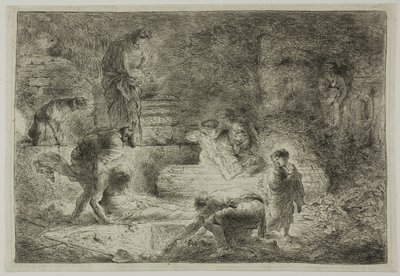 Tobit Burying the Dead by Giovanni Benedetto Castiglione