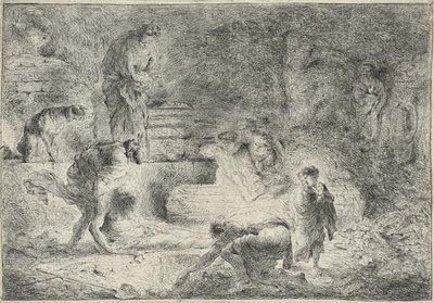 Tobit Burying the Dead, c.1647-51 by Giovanni Benedetto Castiglione