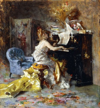 Woman at a Piano by Giovanni Boldini