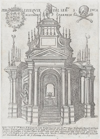 Catafalque for Duke Alessandro Farnese by Giovanni Maggi