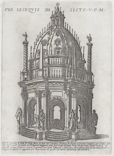 Catafalque for Pope Sixtus V by Giovanni Maggi