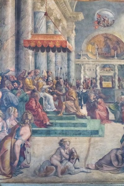 The Donation of Rome (detail) by Giulio Romano