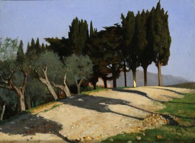 Country Road with Cypresses by Giuseppe Abbati