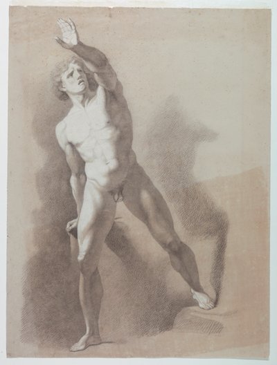 Academic Study of a Male Nude by Giuseppe Longhi