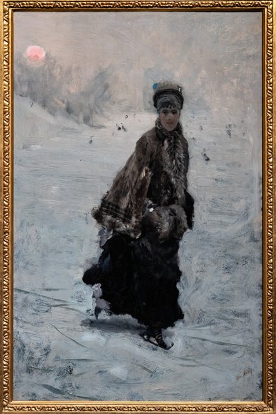 The Skater by Giuseppe or Joseph de Nittis