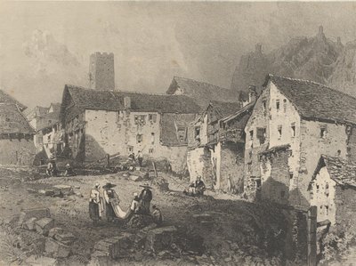 View of a Mountain Village, ca. 1829-33 by Godefroy Engelmann