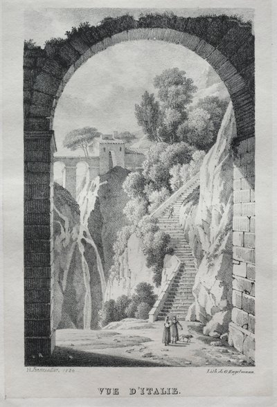 View of Italy by Gottfried or Godefroy Engelmann