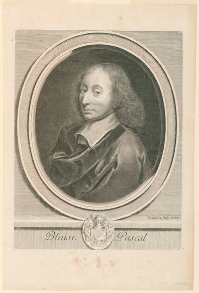 Portrait of Blaise Pascal (1623-1662) by Gérard Edelinck