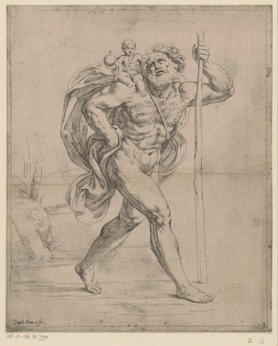 Saint Christopher by Guido Reni