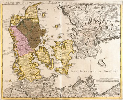 Map of the Kingdom of Denmark by Guillaume Delisle