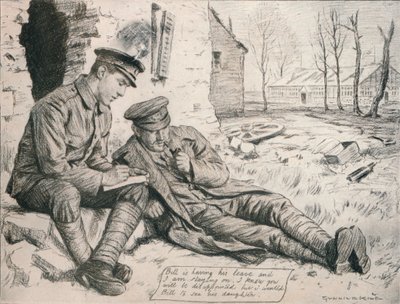 The Letter Home, c1917, 1918 by Gunning King